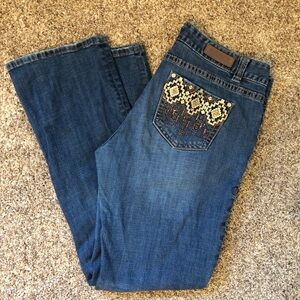 EUC Rock & Roll Cowgirl Mid Rise Bootcut Jeans 36x34